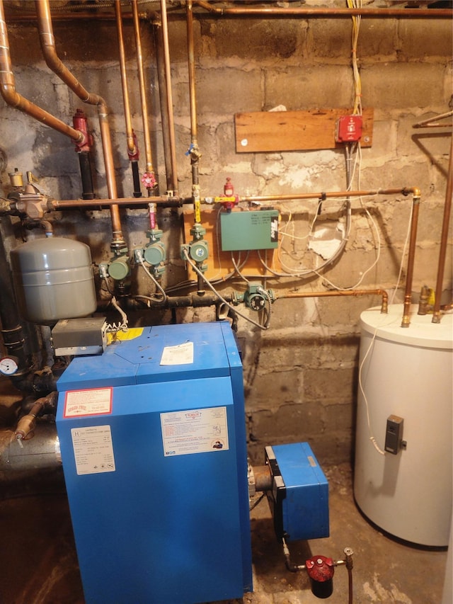 118 Carver Ter, Yonkers, NY 10710 - utility room with water heater and a heating unit