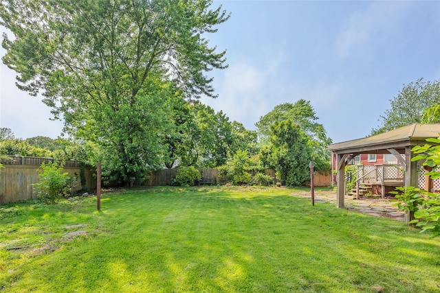 12 Rivera Ln, West Sayville, NY 11796 - fenced backyard with a gazebo