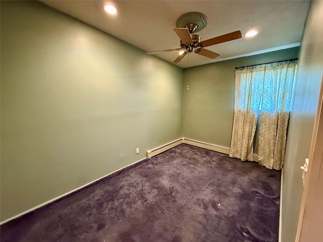18 Ivy St Unit 1B, Farmingdale, NY 11735 - carpeted spare room featuring a ceiling fan and recessed lighting