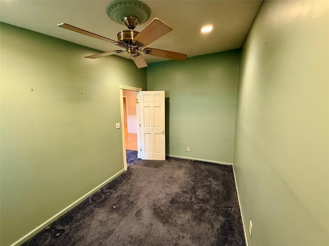 18 Ivy St Unit 1B, Farmingdale, NY 11735 - spare room with a ceiling fan, carpet floors, and recessed lighting