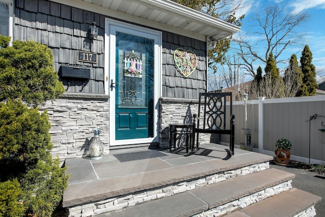 117 E Madison St, East Islip, NY 11730 - entrance to property with stone siding