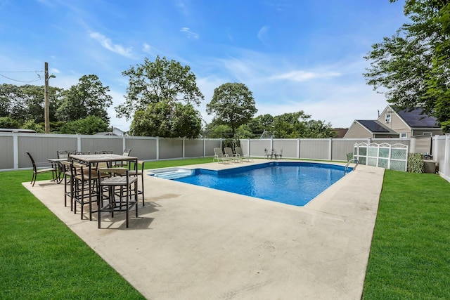 117 E Madison St, East Islip, NY 11730 - view of swimming pool featuring a patio and a fenced backyard