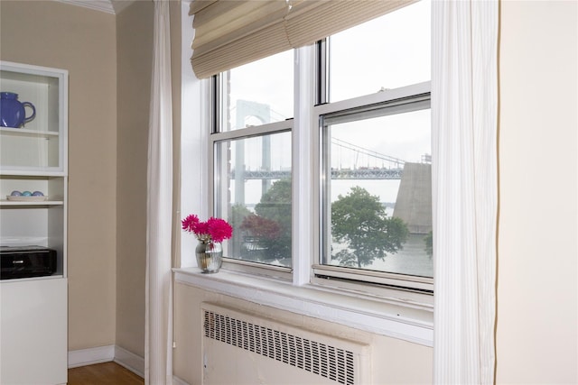 162-41 Powells Cove Blvd Unit 4K, Beechhurst, NY 11357 - detailed view of radiator, nearby water, and crown molding