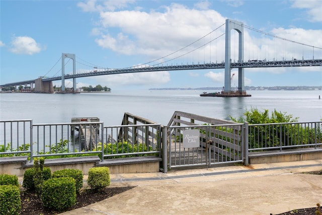 162-41 Powells Cove Blvd Unit 4K, Beechhurst, NY 11357 - water view with a notable bridge and a gate