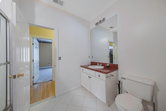 3 Kohlsaat Ct, Smithtown, NY 11787 - bathroom with vanity, tile patterned floors, and a baseboard radiator
