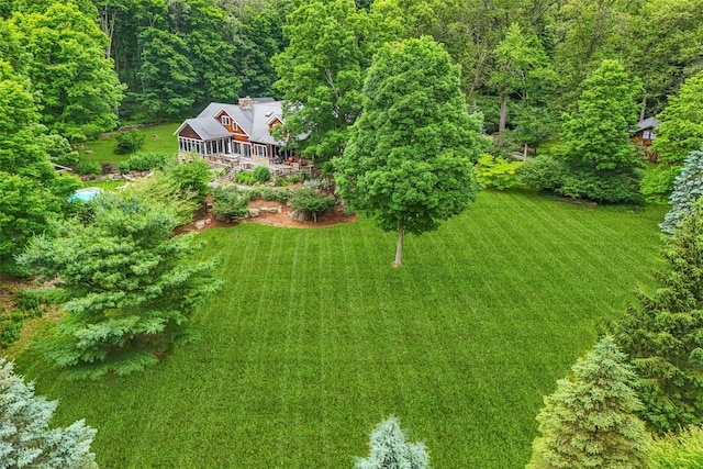 17 Half Moon Rdg, Cold Spring, NY 10516 - view from above of property with a forest