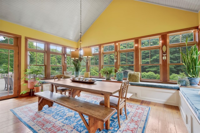 17 Half Moon Rdg, Cold Spring, NY 10516 - sunroom / solarium featuring hardwood / wood-style floors and high vaulted ceiling