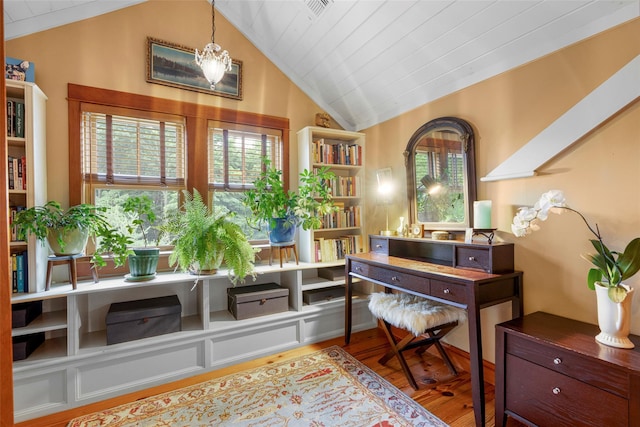 17 Half Moon Rdg, Cold Spring, NY 10516 - sitting room featuring vaulted ceiling, healthy amount of natural light, wood finished floors, and wood ceiling