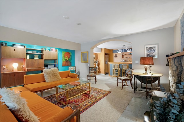 17 Half Moon Rdg, Cold Spring, NY 10516 - carpeted living area featuring arched walkways