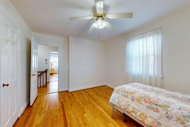 32 Biltmore Ave, Yonkers, NY 10710 - bedroom with light wood-style floors and a ceiling fan