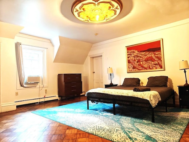 12 Monell Pl, Beacon, NY 12508 - bedroom featuring a baseboard heating unit and cooling unit