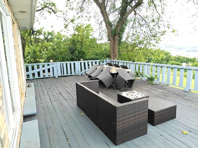 12 Monell Pl, Beacon, NY 12508 - wooden deck featuring outdoor dining space