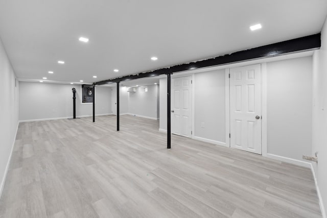 19432 113th Rd, Hollis, NY 11412 - finished basement featuring recessed lighting and light wood finished floors