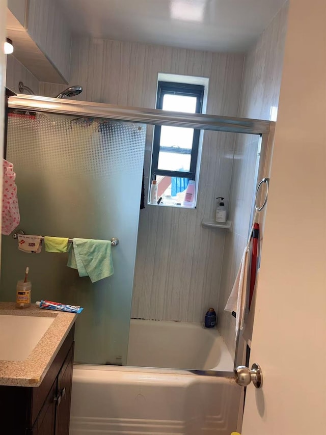 14450 38th Ave Unit B5, Flushing, NY 11354 - bathroom with enclosed tub / shower combo and vanity