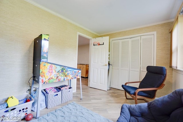 193 Washington Ave, Tappan, NY 10983 - living area featuring light wood-type flooring and ornamental molding