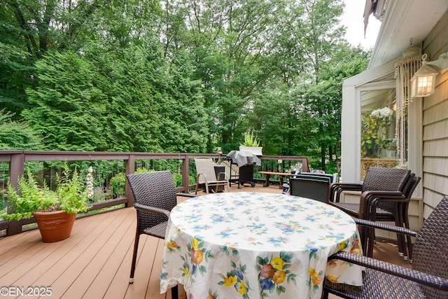 193 Washington Ave, Tappan, NY 10983 - wooden terrace featuring outdoor dining area and grilling area