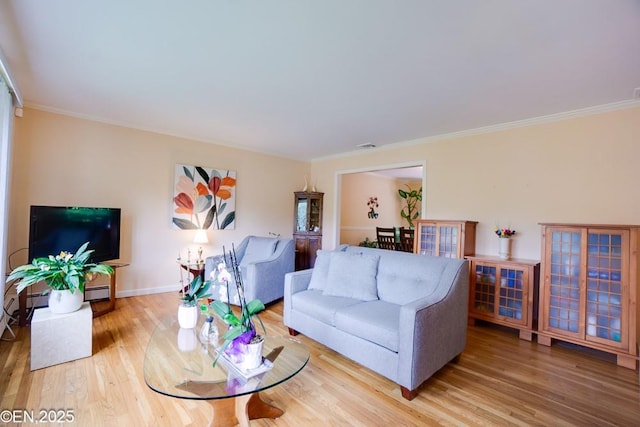 193 Washington Ave, Tappan, NY 10983 - living room featuring wood finished floors and crown molding