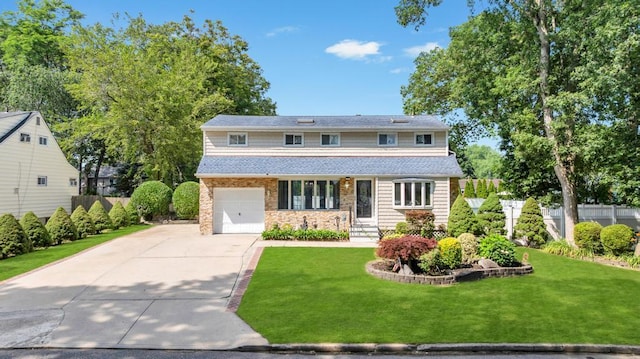 32 Clarkson Rd, Centereach, NY 11720 - traditional home featuring concrete driveway, a garage, and roof with shingles