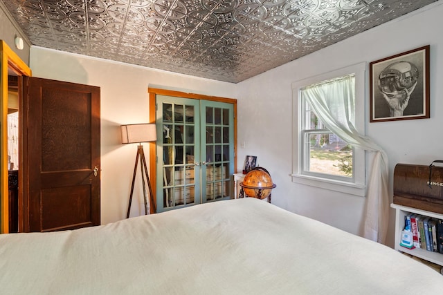 1467 Rte 292, Holmes, NY 12531 - bedroom featuring an ornate ceiling and french doors