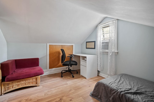 1467 Rte 292, Holmes, NY 12531 - bedroom featuring light wood-style flooring and vaulted ceiling