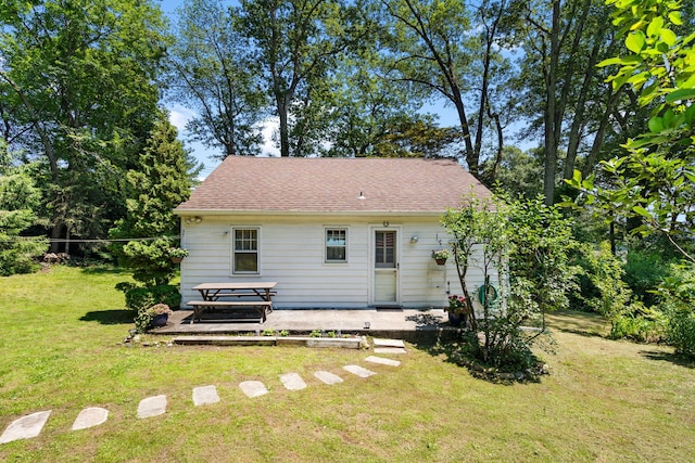 1467 Rte 292, Holmes, NY 12531 - rear view of property with a yard, a patio area, and roof with shingles