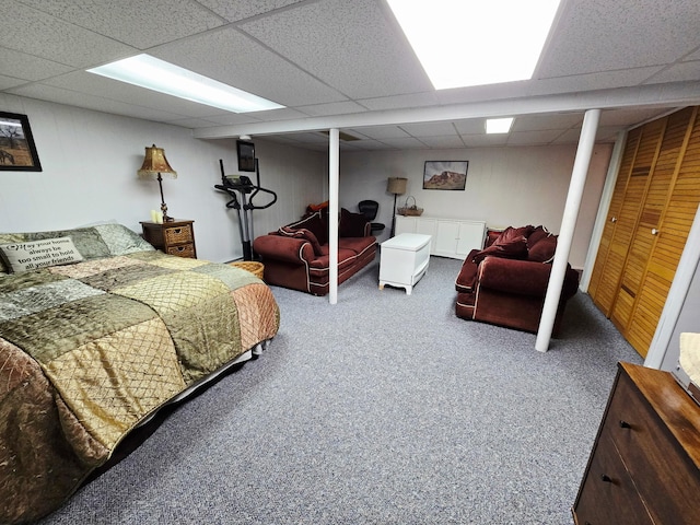 356 Montgomery Ave, West Babylon, NY 11704 - bedroom featuring carpet flooring and a drop ceiling