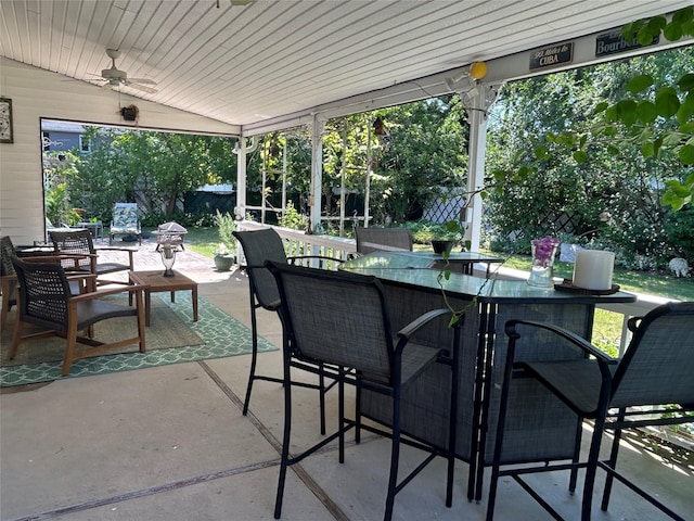 356 Montgomery Ave, West Babylon, NY 11704 - view of patio with a ceiling fan