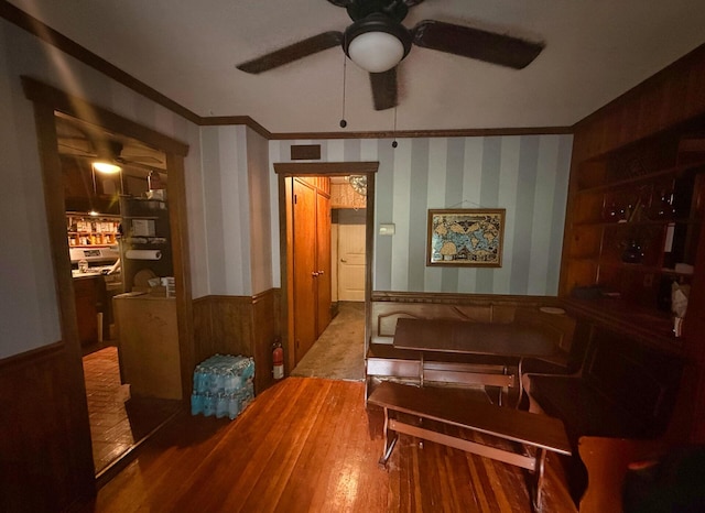1183 State Route 94, New Windsor, NY 12553 - sitting room with ceiling fan, crown molding, and wood finished floors