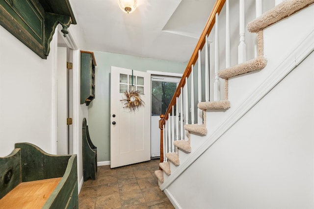 979 Duell Rd, Stanfordville, NY 12581 - foyer entrance with stone finish floors and stairway