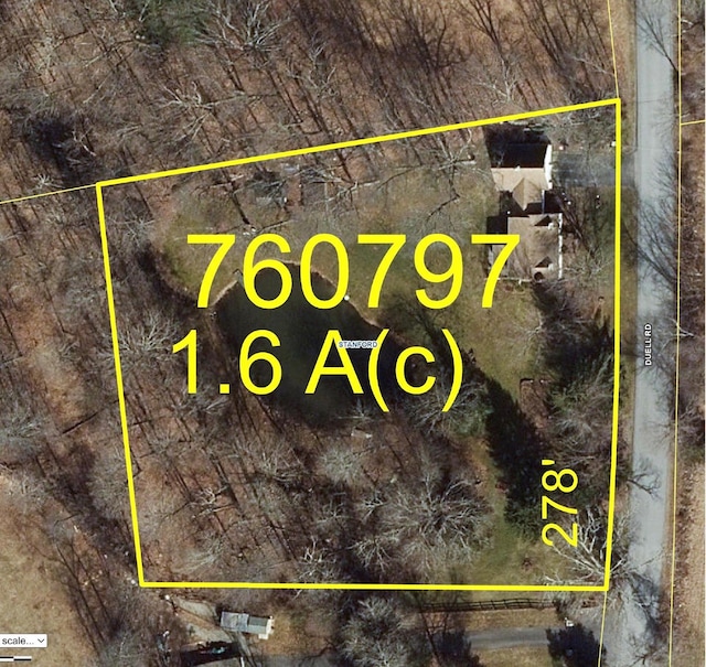 979 Duell Rd, Stanfordville, NY 12581 - aerial overview of property's location with property boundaries highlighted