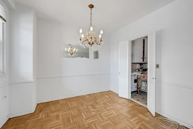 3530 Henry Hudson Pkwy Unit 1B, Bronx, NY 10463 - spare room with a chandelier