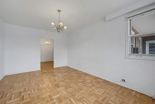 3530 Henry Hudson Pkwy Unit 1B, Bronx, NY 10463 - spare room with a chandelier