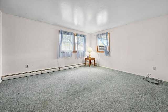 129 Spring Ln, Levittown, NY 11756 - empty room featuring a baseboard radiator and carpet