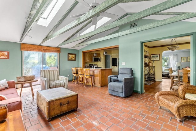 77 Nancy Blvd, Merrick, NY 11566 - living area featuring a skylight and plenty of natural light