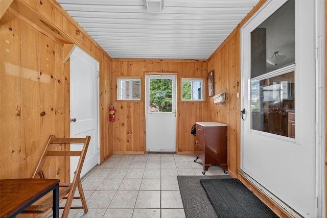 9 Grandview Ave, Middletown, NY 10940 - entryway with light tile patterned floors and wooden walls