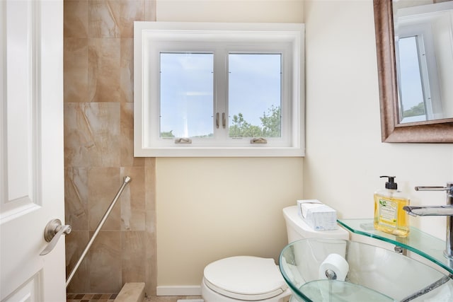 10 Bayview Rd, Remsenburg, NY 11960 - bathroom featuring toilet and walk in shower