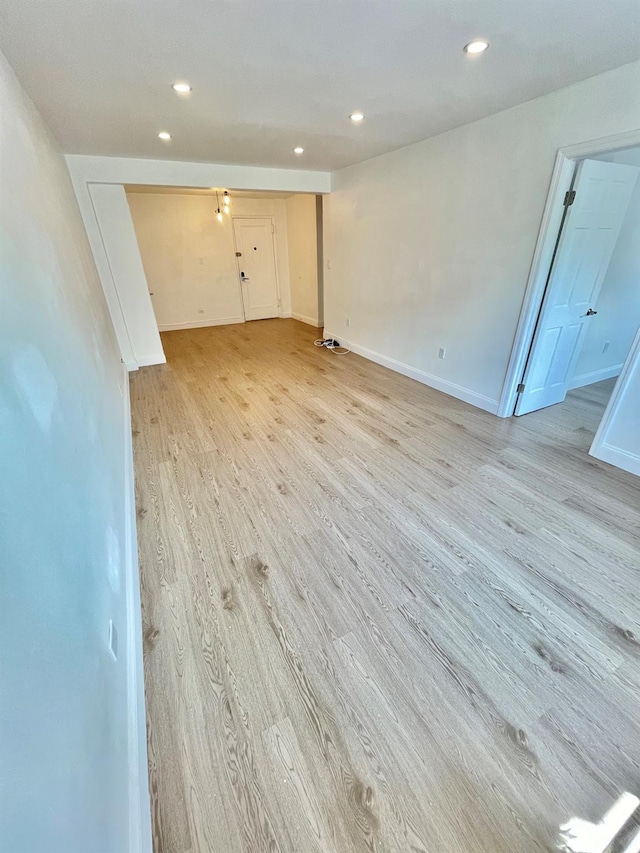 8385 116th St Unit 4B, Kew Gardens, NY 11418 - unfurnished room featuring light wood-style floors and recessed lighting