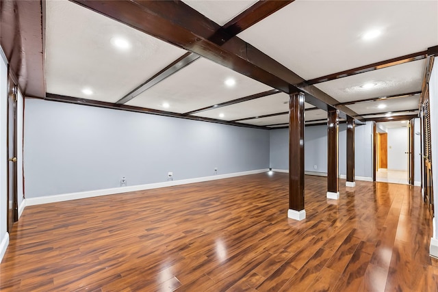 154-70 11th Ave, Beechhurst, NY 11357 - finished basement featuring wood finished floors and recessed lighting