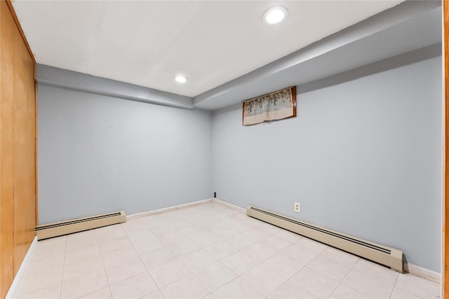 154-70 11th Ave, Beechhurst, NY 11357 - unfurnished room with baseboard heating and recessed lighting