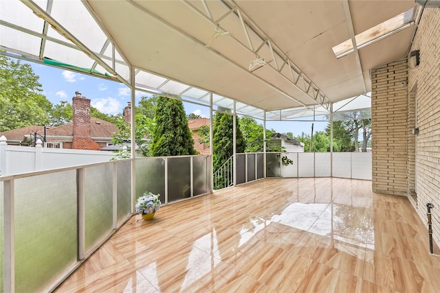 154-70 11th Ave, Beechhurst, NY 11357 - unfurnished sunroom featuring vaulted ceiling