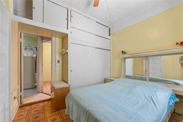 607 W 136th St # 3, New York Manhattan, NY 10031 - bedroom with a closet and ceiling fan