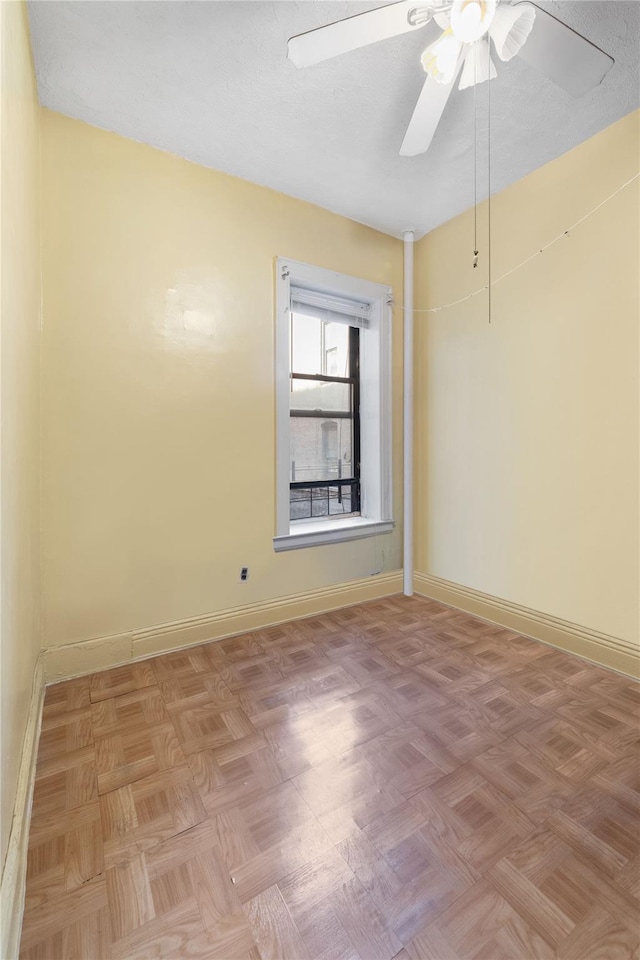 607 W 136th St # 3, New York Manhattan, NY 10031 - empty room featuring a ceiling fan and baseboards