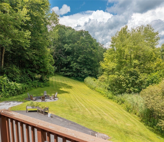 7 Glen Ct, Pawling, NY 12564 - view of grassy yard featuring a fire pit