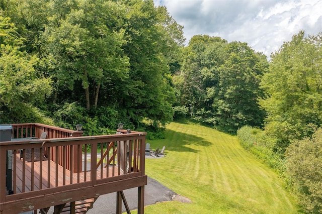 7 Glen Ct, Pawling, NY 12564 - view of green lawn featuring a deck
