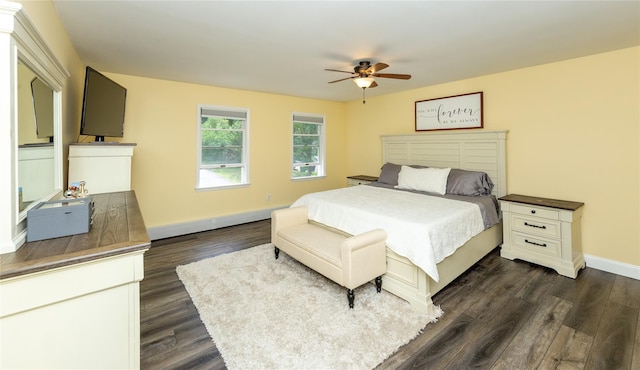 7 Glen Ct, Pawling, NY 12564 - bedroom with dark wood-type flooring and a ceiling fan