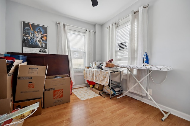 1639 Hone Ave, Bronx, NY 10461 - bedroom with wood finished floors and a ceiling fan