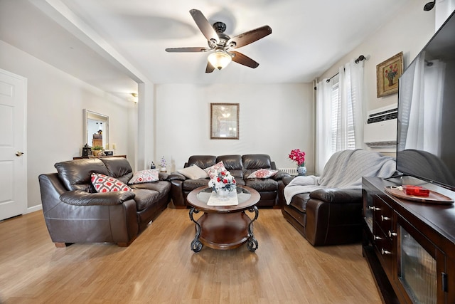 1639 Hone Ave, Bronx, NY 10461 - living room with ceiling fan and light wood-type flooring