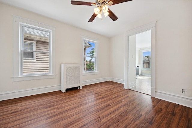 1639 Hone Ave, Bronx, NY 10461 - empty room with wood finished floors and ceiling fan