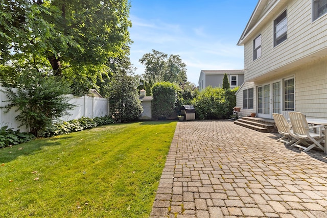 42 E Webster St, Merrick, NY 11566 - view of yard featuring a patio and entry steps