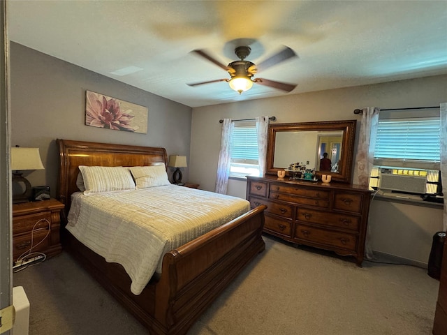 4406 Murdock Ave, Bronx, NY 10466 - bedroom with light colored carpet, ceiling fan, and cooling unit